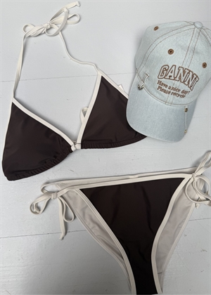 Contrast balia bikini tanga Hot Fudge Brown Becksøndergaard 